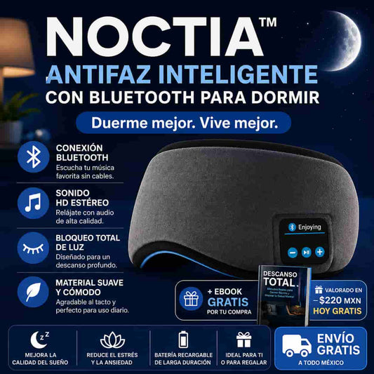 NOCTIA™ | ANTIFAZ INTELIGENTE CON BLUETOOTH PARA DORMIR + Envío Gratis